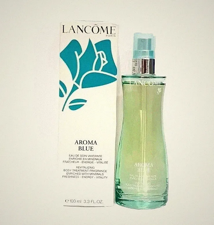 Lancome Aroma Blue Revitalizing Body Treatment Fragrance 3.3 oz Box Shows Wear