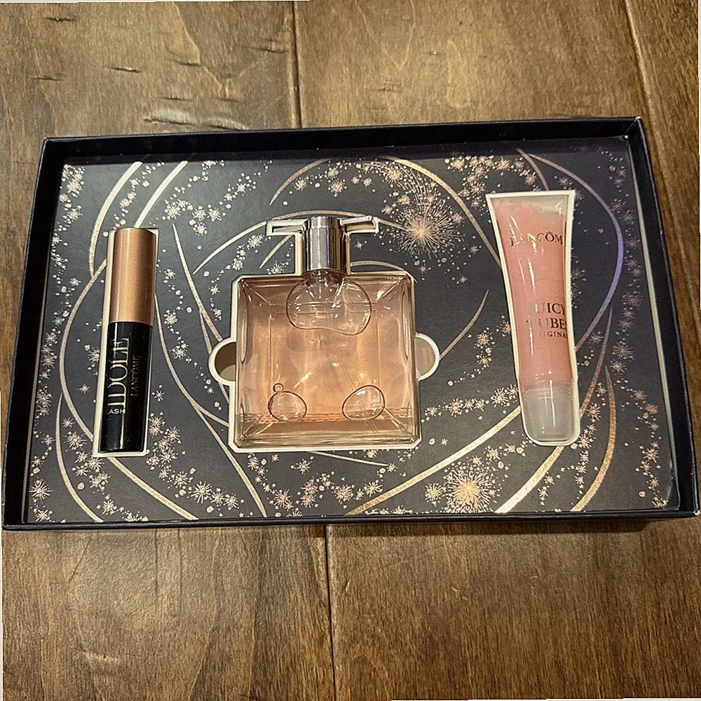 Lancome Idole L' Eau De Parfum EDP Perfume, Mascara, Juicy Tube Gift Set NEW