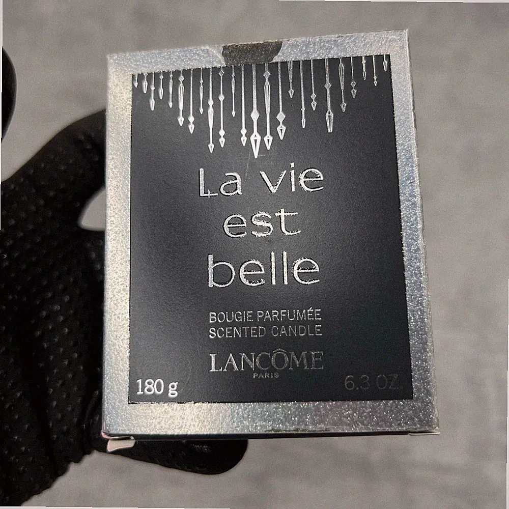 Lancome La Vie Est Belle Scented Candle 6.3oz Silver Glass Jar Home Fragrance