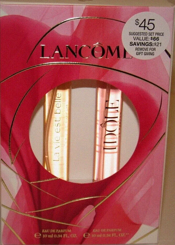Lancome Set Idole + La Vie Est Belle Eau de Parfum 0.34 Oz Travel Spray Perfume