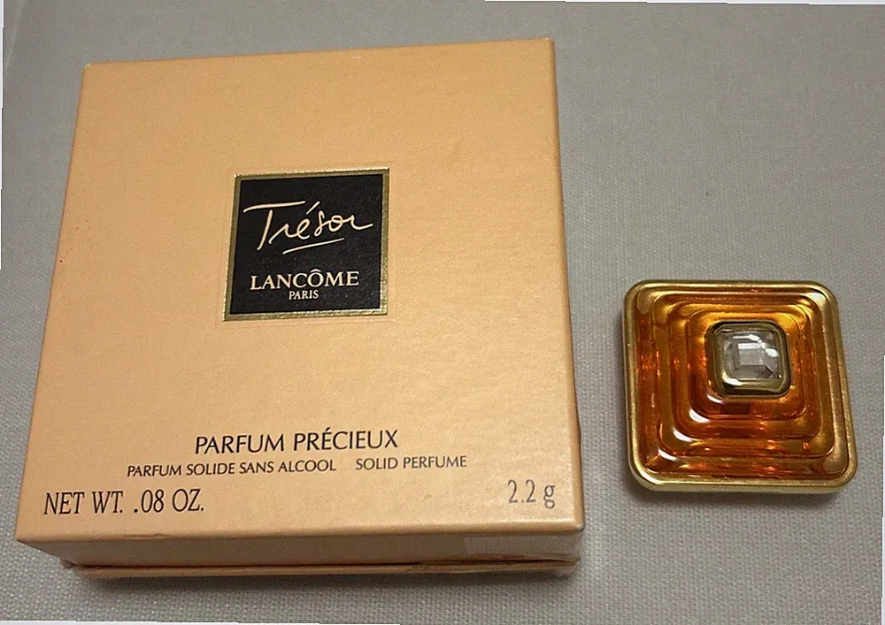 Tresor Lancome Paris collectible parfum .08 oz France Solid Perfume Vintage