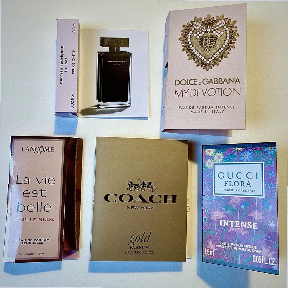 Women’s Perfume Sample Sprays Designer Fragrance Gucci D&G Lancôme Scent